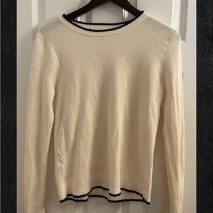 LOFT Tipped Stitchy Sweater - Size Medium